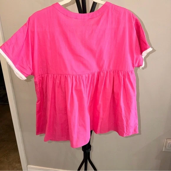NWT - Pink Embroidered Blouse - Picture 2 of 5
